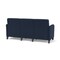 Lesro Siena 3 Seat Tandem Seating No Center Arms, Black, RF Blueberry Back, MD Ink Seat, RF Blueberry Panels SN3101 - alternate 3